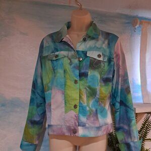 Claire Desjardins size small watercolor lightweight jacket, NEW WITHOUT TAGS